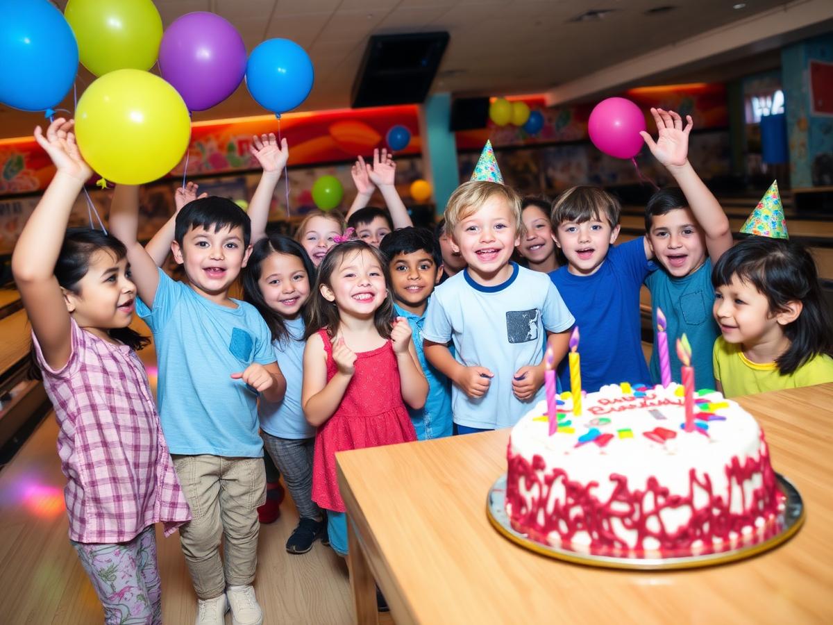 Kids birthday party at Batavia Bowl